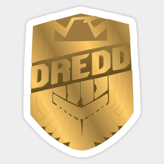 Judge Dredd Badge Sticker by RadDadArt
